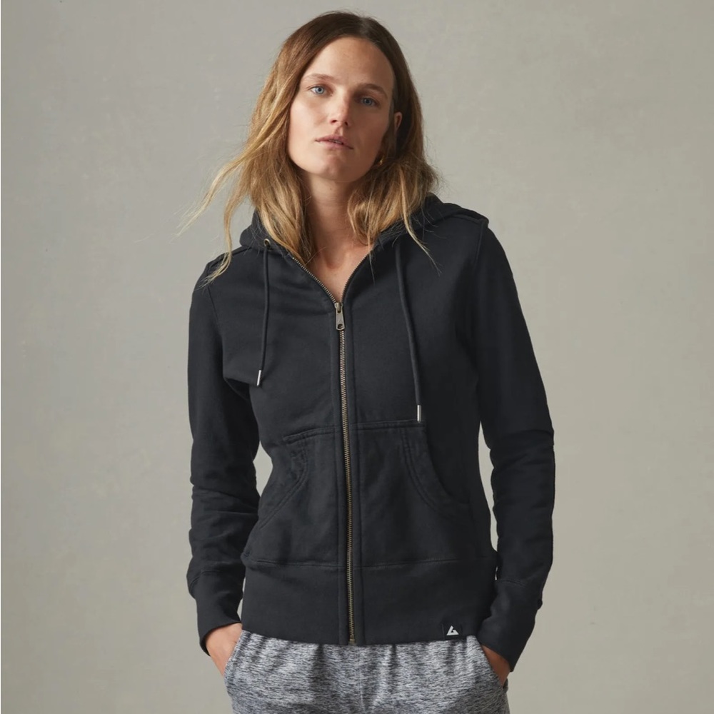 American Giant classic full zip sweatshirt hoodie black medium